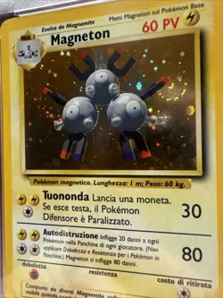 PSA 7 NM Near Mint Magneton HOLO ITALIAN Pokemon Base Set WOTC 2000 NICE SWIRL - Image 4