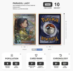 Parasol Lady 255/182 - Paradox Rift SIR (PSA 10) - Pokemon TCG - #1 RANK - Image 1