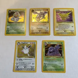 Pokemon HOLOS Card Lot,Dark Arbok,Aerodactyl,Zapdos,Wigglytuff,Muk - Image 1