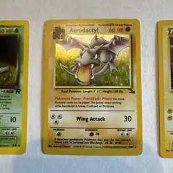 Pokemon HOLOS Card Lot,Dark Arbok,Aerodactyl,Zapdos,Wigglytuff,Muk - Image 3