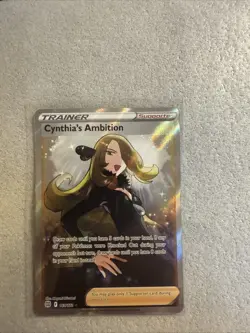 Pokemon Cynthia's Ambition 169/172 Full Art Holo Rare Card - Image 1
