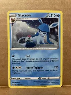 Glaceon SWSH192 Black Star Promo Brilliant Stars Pokemon Card - Image 1