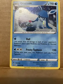 Glaceon SWSH192 Black Star Promo Brilliant Stars Pokemon Card - Image 3