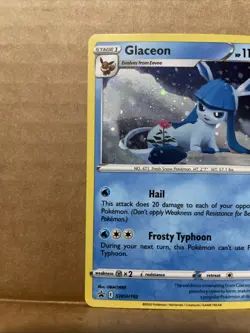Glaceon SWSH192 Black Star Promo Brilliant Stars Pokemon Card - Image 5