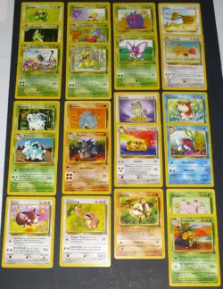 23 Card Lot Vintage Pokemon Base Shadowless and Jungle Set Rare Uncommon Evoluti - Image 1