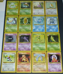 16 Pokemon Card Lot Vintage Base Set WOTC Common Uncommon Ivysaur Haunter Jynx - Image 1