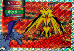 Pokemon Card Zapdos 145 Topsun Nintendo Japanese Prism F4340 - Image 1