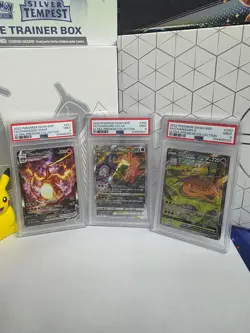 Charizard UPC Promo Cards - SWSH260 SWSH261 & SWSH262 Set PSA 9 Sequential - Image 1