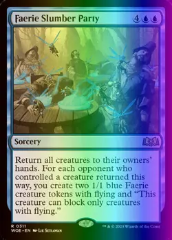 MTG Magic the Gathering Faerie Slumber Party (311/515) Wilds of Eldraine LP FOIL - Image 1