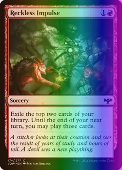 MTG Magic the Gathering Reckless Impulse (174/596) Innistrad Crimson Vow NM FOIL - Image 1