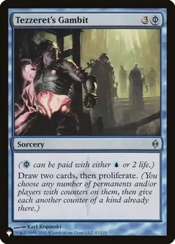 MTG Magic the Gathering Tezzeret's Gambit (NPH-47/2869) The List NM - Image 1