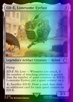 MTG Magic the Gathering ED-E, Lonesome Eyebot (131/1189) Fallout LP FOIL - Image 1