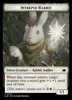 MTG Magic the Gathering Token - Intrepid Rabbit (2/427) Bloomburrow LP - Image 1