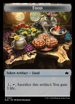 MTG Magic the Gathering Token - Food (27/427) Bloomburrow LP - Image 1