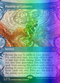 MTG Magic the Gathering Portent of Calamity (306/427) Bloomburrow LP FOIL - Image 1