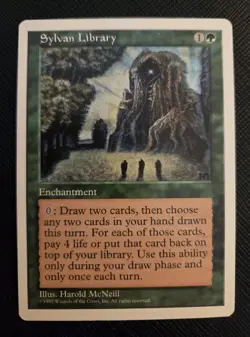 Mtg Sylvan Library Fifth Edition 5th Near Mint - Image 1