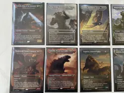 MTG Complete Set (19) Godzilla *Non-Foil* Box Toppers NM+ Dbl. Sleeved Free Ship - Image 2