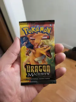 Pokemon Sun & Moon Dragon Majesty Booster Pack New Sealed Charizard Pack Art - Image 1