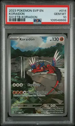 2023 POKEMON SVP EN-SV BLACK STAR PROMO #014 KORAIDON PSA 10 - Image 1