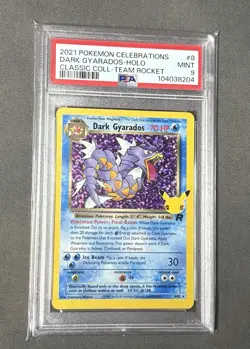 Dark Gyarados - 8/82 - Pokemon Celebrations Classic Collection Holo Rare - PSA9 - Image 1