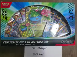 Pokemon TGC Venusaur ex and Blastoise ex Premium Collection GameStop - Sealed - Image 1