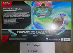 Pokemon TGC Venusaur ex and Blastoise ex Premium Collection GameStop - Sealed - Image 2