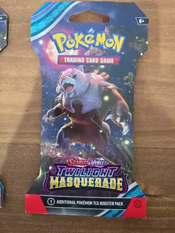 5 Pokemon Scarlet and Violet Twilight Masquerade Sleeved Blister Pack Sealed - Image 1