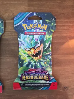 5 Pokemon Scarlet and Violet Twilight Masquerade Sleeved Blister Pack Sealed - Image 3