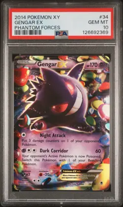 2014 Pokemon XY Gengar EX #34 Phantom Forces 34/119 GEM MINT PSA 10 - Image 4
