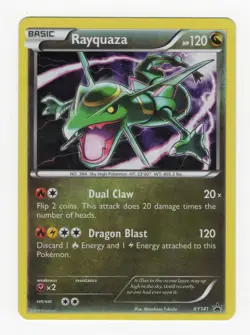 2016 Pokemon Rayquaza XY141 Cosmos Holo Black Star Promo LP (See Desc.) - Image 1