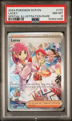 2024 Pokemon Stellar Crown Lacey Special Illustration Rare #172 PSA 8 NM-MNT - Image 1