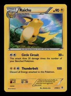Raichu 27/83 Holo - MP - Generations, XY Pokemon - Image 1