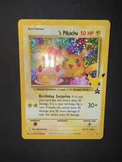 ___'s Pikachu Birthday 24/53 Celebrations Classic Collection NM Holofoil Pokemon - Image 4