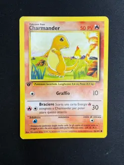 Pokemon Charmander 46/102 Set Base Prima Edizione Wizard ITA Carte Vintage - Image 1