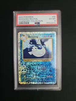 2002 POKEMON LEGENDARY COLLECTION - DEWGONG-REVERSE FOIL PSA 6 - Image 1