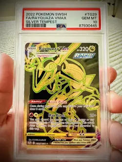 2022 Pokemon Rayquaza VMAX TG29/TG30 English Silver Tempest PSA 10 GEM MIN - Image 1