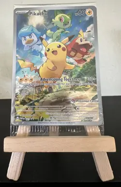 Paldea Evolved Pikachu Pokemon Center Promo SVP027 Sealed Pokemon TCG LP - Image 1