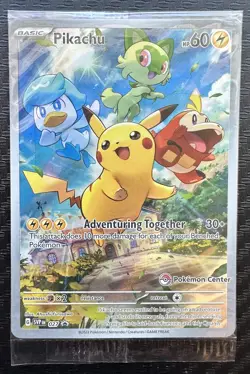 Paldea Evolved Pikachu Pokemon Center Promo SVP027 Sealed Pokemon TCG LP - Image 3