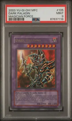 2003 YU-GI-OH! MFC-MAGICIAN'S FORCE 105 DARK PALADIN PSA 9 - Image 1