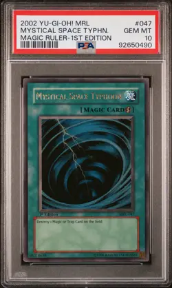 2002 YU-GI-OH! MRL-MAGIC RULER 1ST ED #047 MYSTICAL SPACE TYPHOON PSA 10 - Image 1