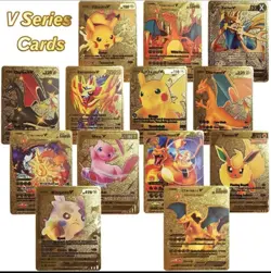 55pcs pokemon card foil gold pack 55 cards - Image 1