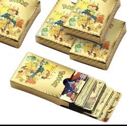 55pcs pokemon card foil gold pack 55 cards - Image 2