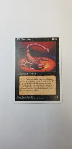 Alternate 4th Miscut Off Center Pit Scorpion NM/M Black Creature Mtg Magic - Image 1
