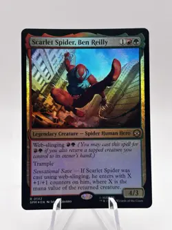 Scarlet Spider, Ben Reilly 0142 Foil Marvel's Spider-Man SPM MTG NM - Image 1