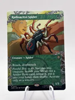Radioactive Spider 0212 Borderless Marvel's Spider-Man SPM MTG NM - Image 1