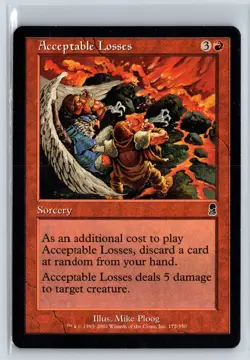 (2x) ACCEPTABLE LOSSES - Odyssey - MTG Magic the Gathering Card - Common - Image 1