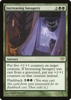MTG - Increasing Savagery - Dark Ascension - Magic the Gathering - Image 1