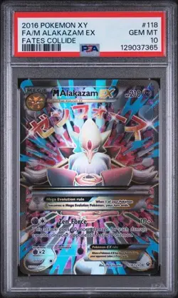 PSA 10 Pokemon Card M Alakazam EX Full Art 118/124 Fates Collide GEM MINT - Image 1