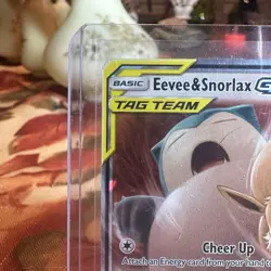 Pokemon TCG Eevee & Snorlax GX 120/181 Sun and Moon Team Up Tag Team Card NM OC - Image 3