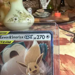 Pokemon TCG Eevee & Snorlax GX 120/181 Sun and Moon Team Up Tag Team Card NM OC - Image 4